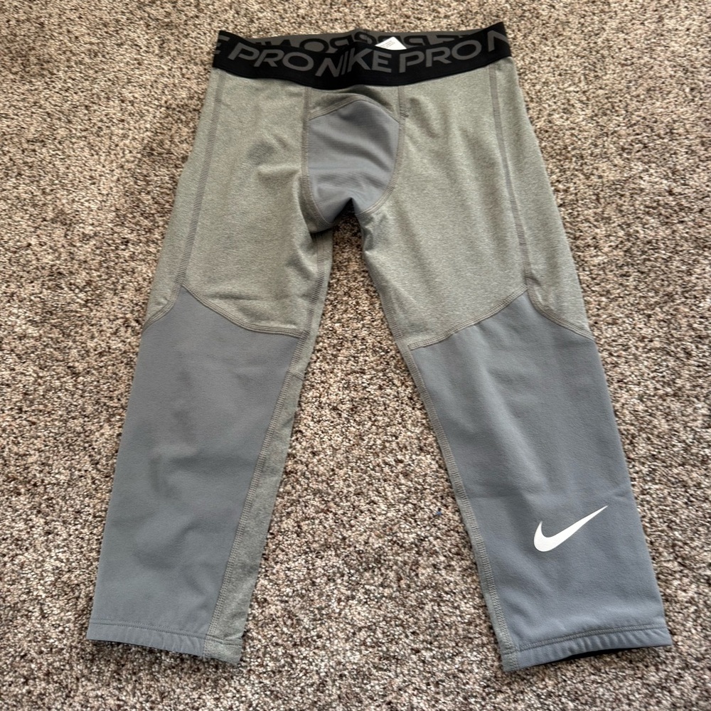 Kids Nike Pro Compression Pants Little Boy Medium Gray warm underwear sports